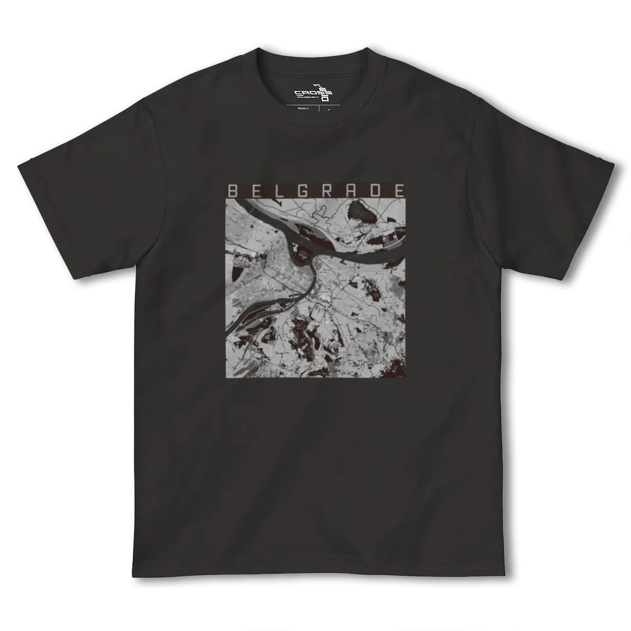 【ベオグラード(セルビア)】地図柄ヘビーウェイトTシャツ