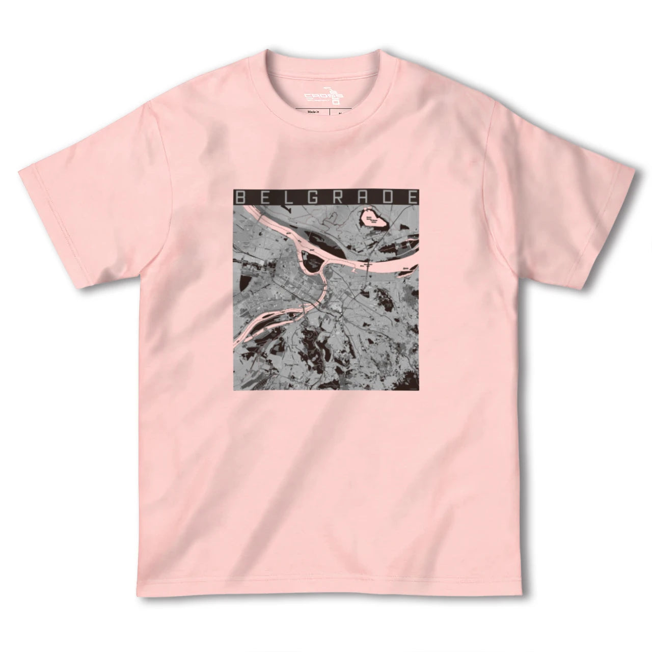 【ベオグラード(セルビア)】地図柄ヘビーウェイトTシャツ