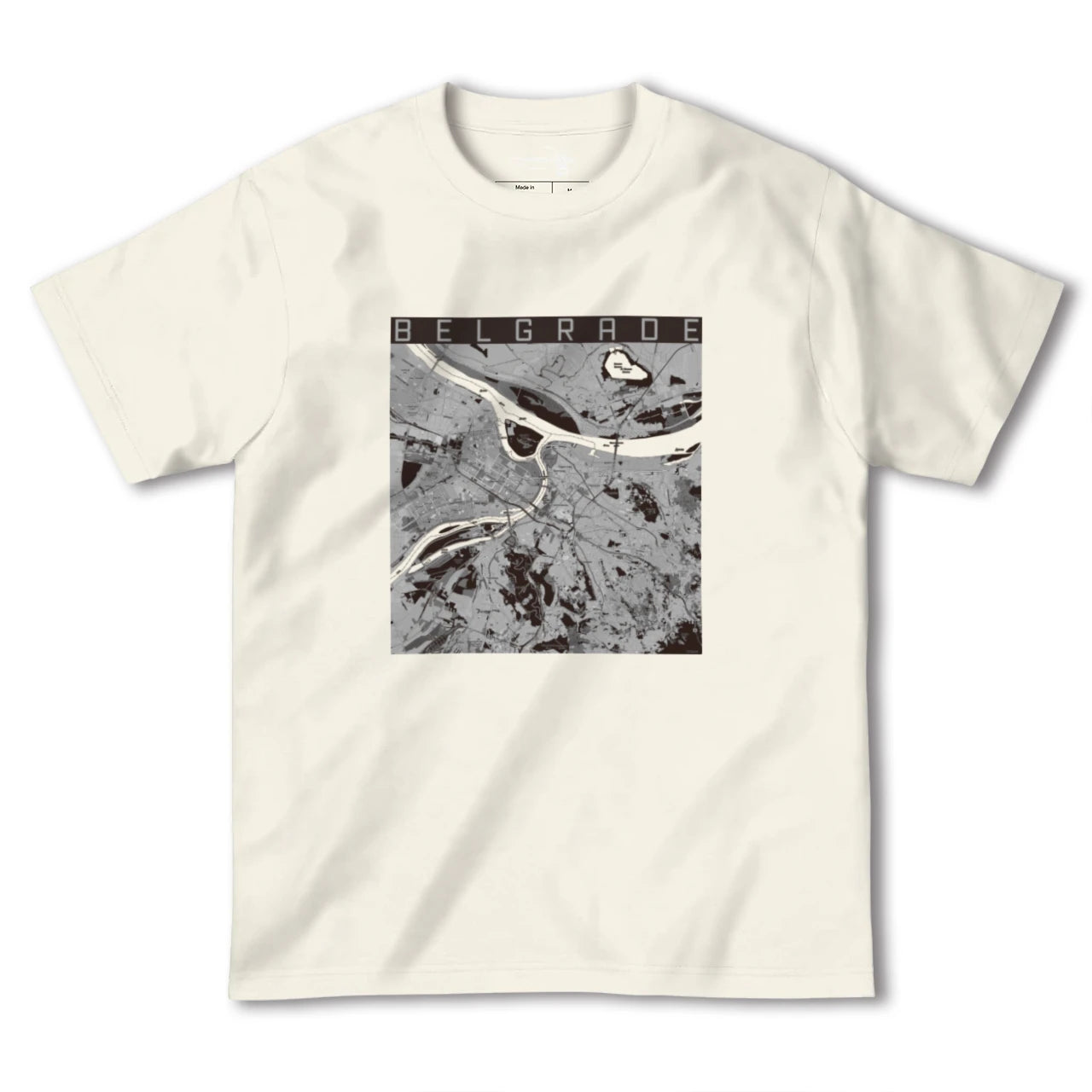 【ベオグラード(セルビア)】地図柄ヘビーウェイトTシャツ