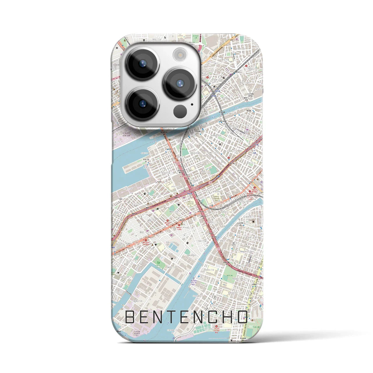 【弁天町(大阪府)】地図柄iPhoneケース(バックカバータイプ)