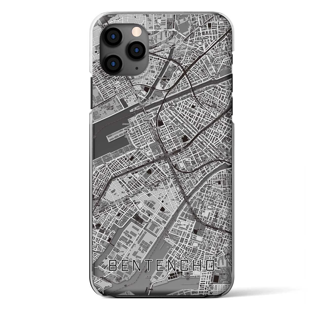 【弁天町(大阪府)】地図柄iPhoneケース(クリアタイプ)