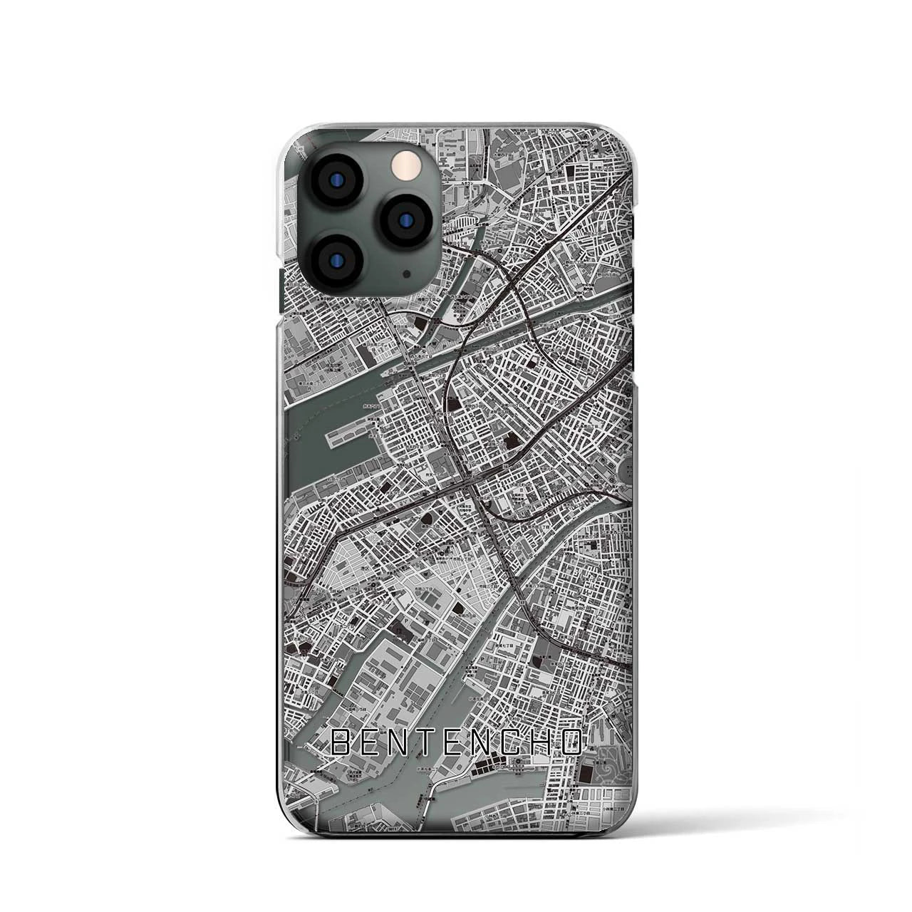 【弁天町(大阪府)】地図柄iPhoneケース(クリアタイプ)