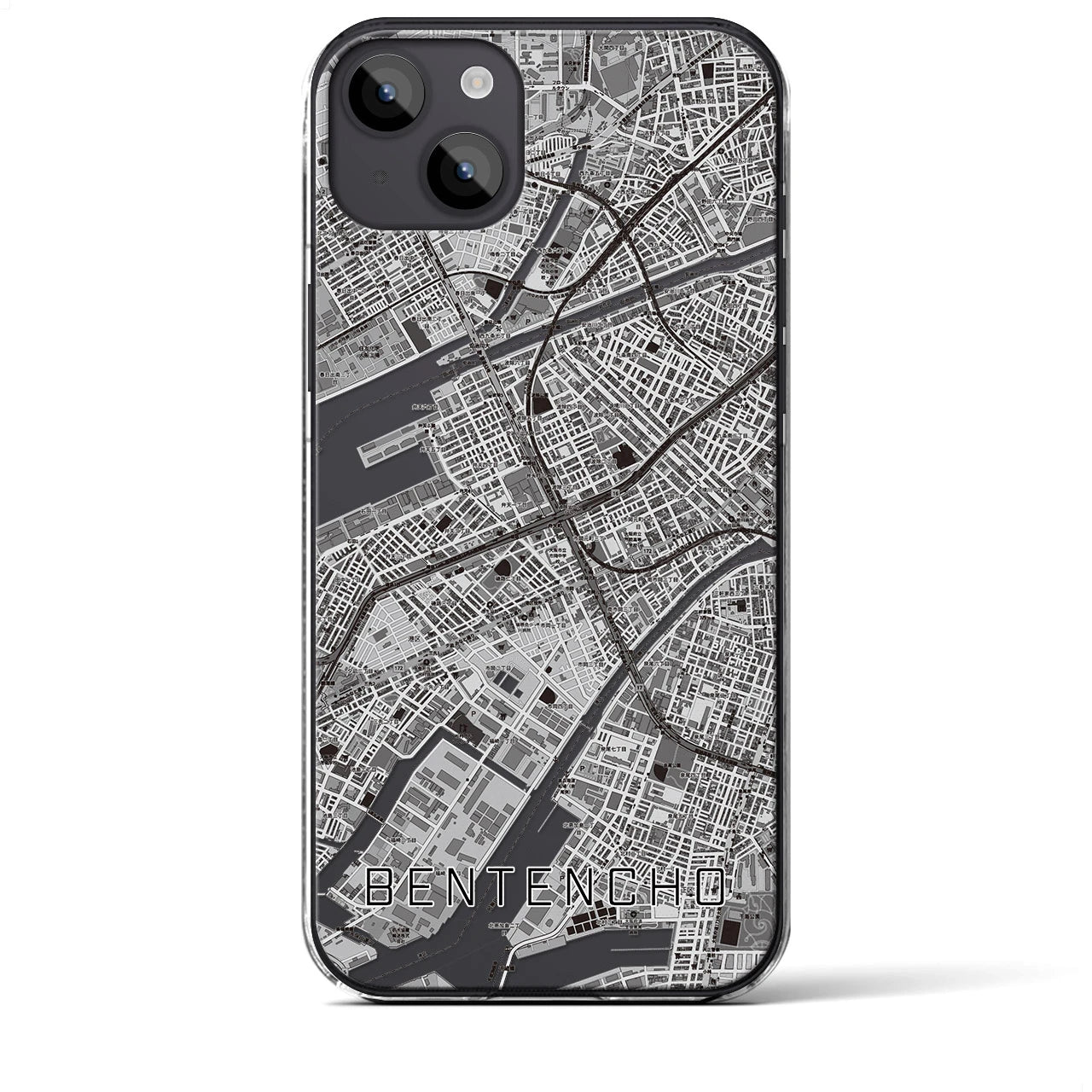 【弁天町(大阪府)】地図柄iPhoneケース(クリアタイプ)