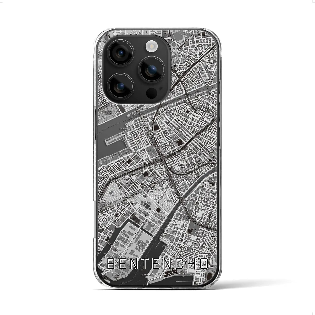 【弁天町(大阪府)】地図柄iPhoneケース(クリアタイプ)
