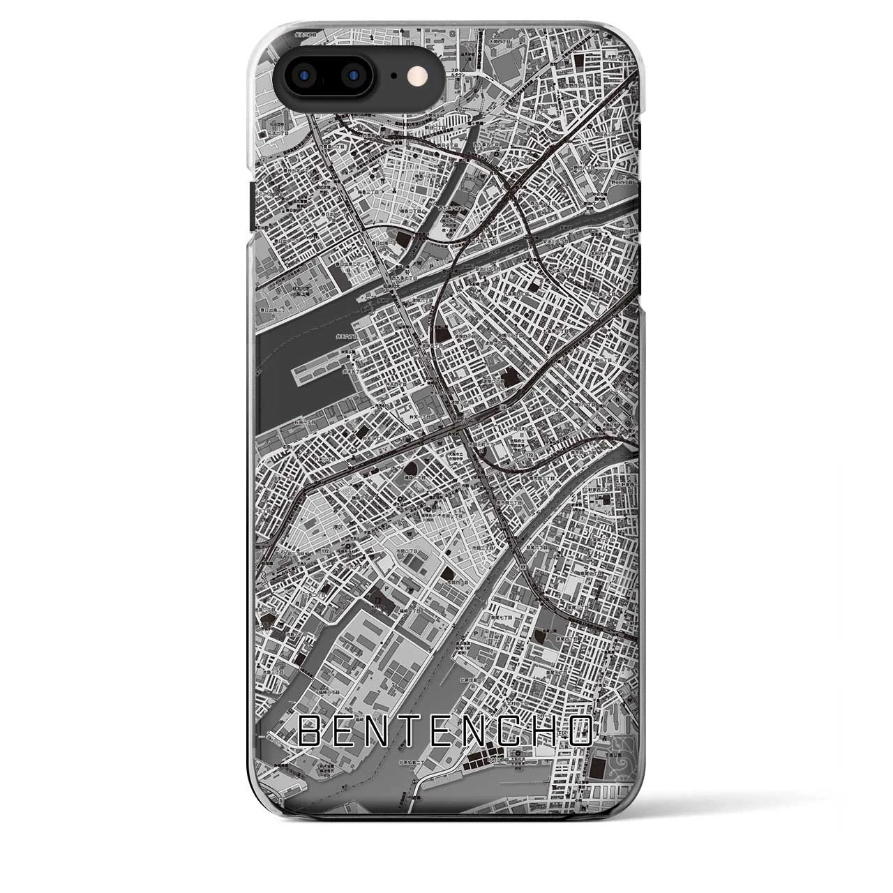 【弁天町(大阪府)】地図柄iPhoneケース(クリアタイプ)