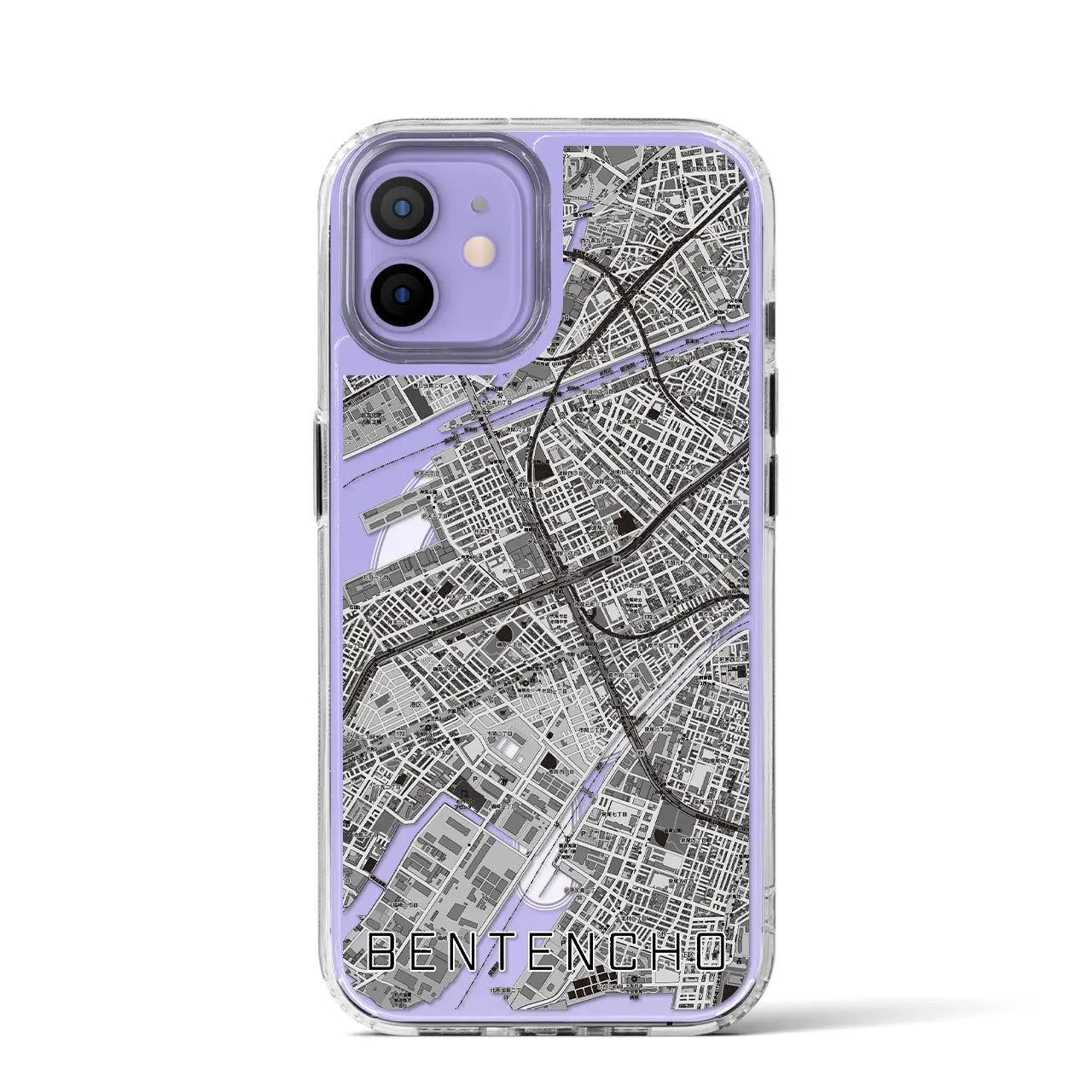 【弁天町(大阪府)】地図柄iPhoneケース(MagSafeタイプ)
