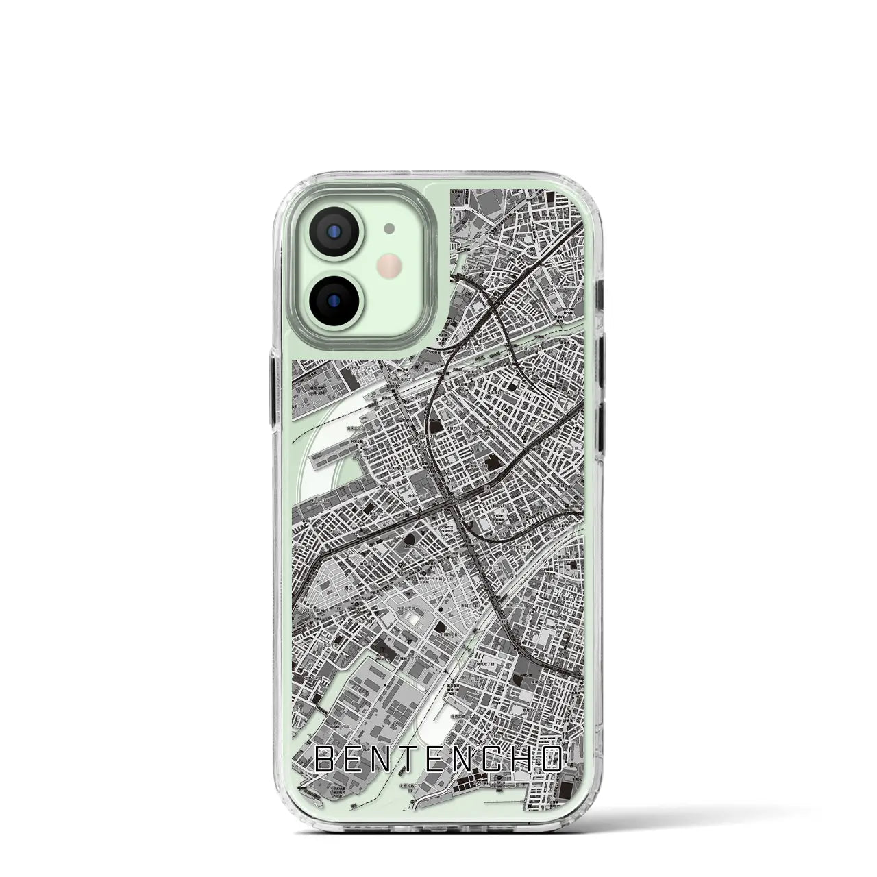 【弁天町(大阪府)】地図柄iPhoneケース(MagSafeタイプ)