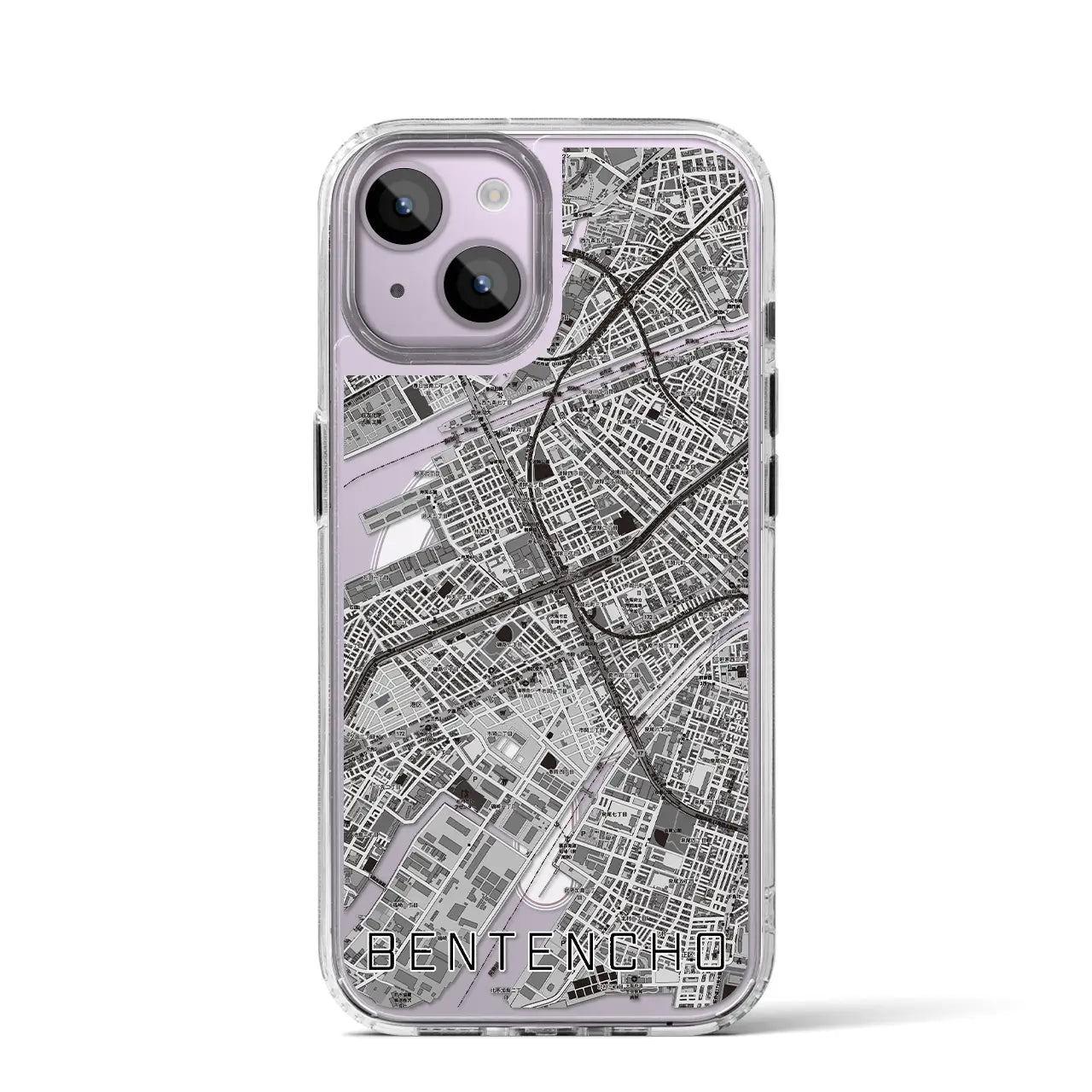 【弁天町(大阪府)】地図柄iPhoneケース(MagSafeタイプ)
