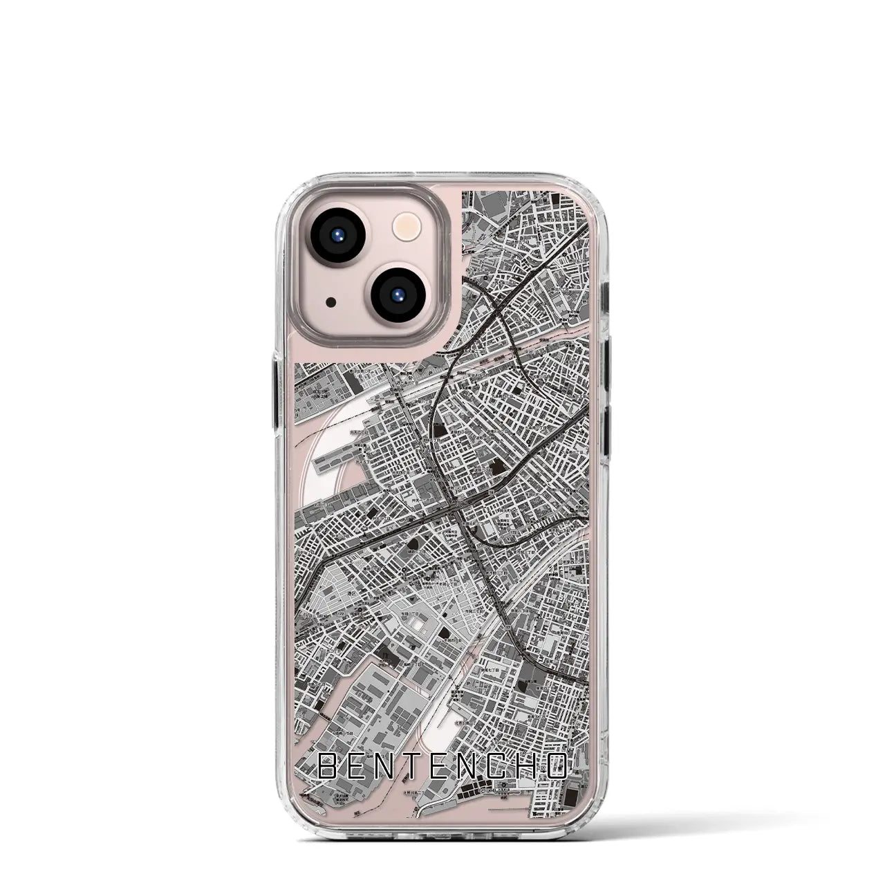 【弁天町(大阪府)】地図柄iPhoneケース(MagSafeタイプ)