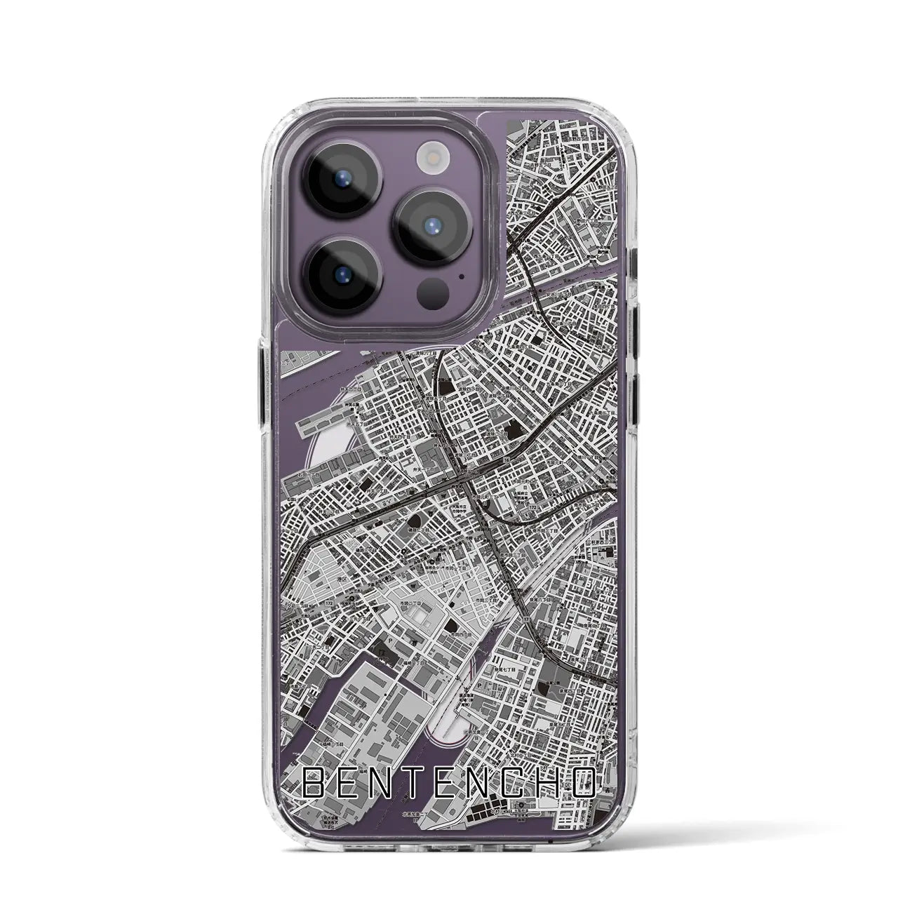 【弁天町(大阪府)】地図柄iPhoneケース(MagSafeタイプ)