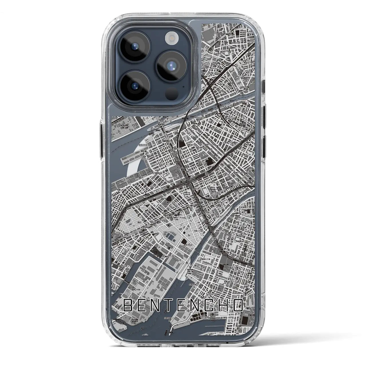 【弁天町(大阪府)】地図柄iPhoneケース(MagSafeタイプ)