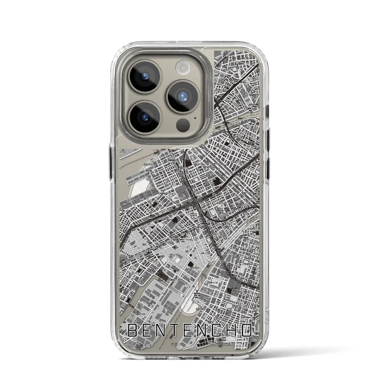 【弁天町(大阪府)】地図柄iPhoneケース(MagSafeタイプ)