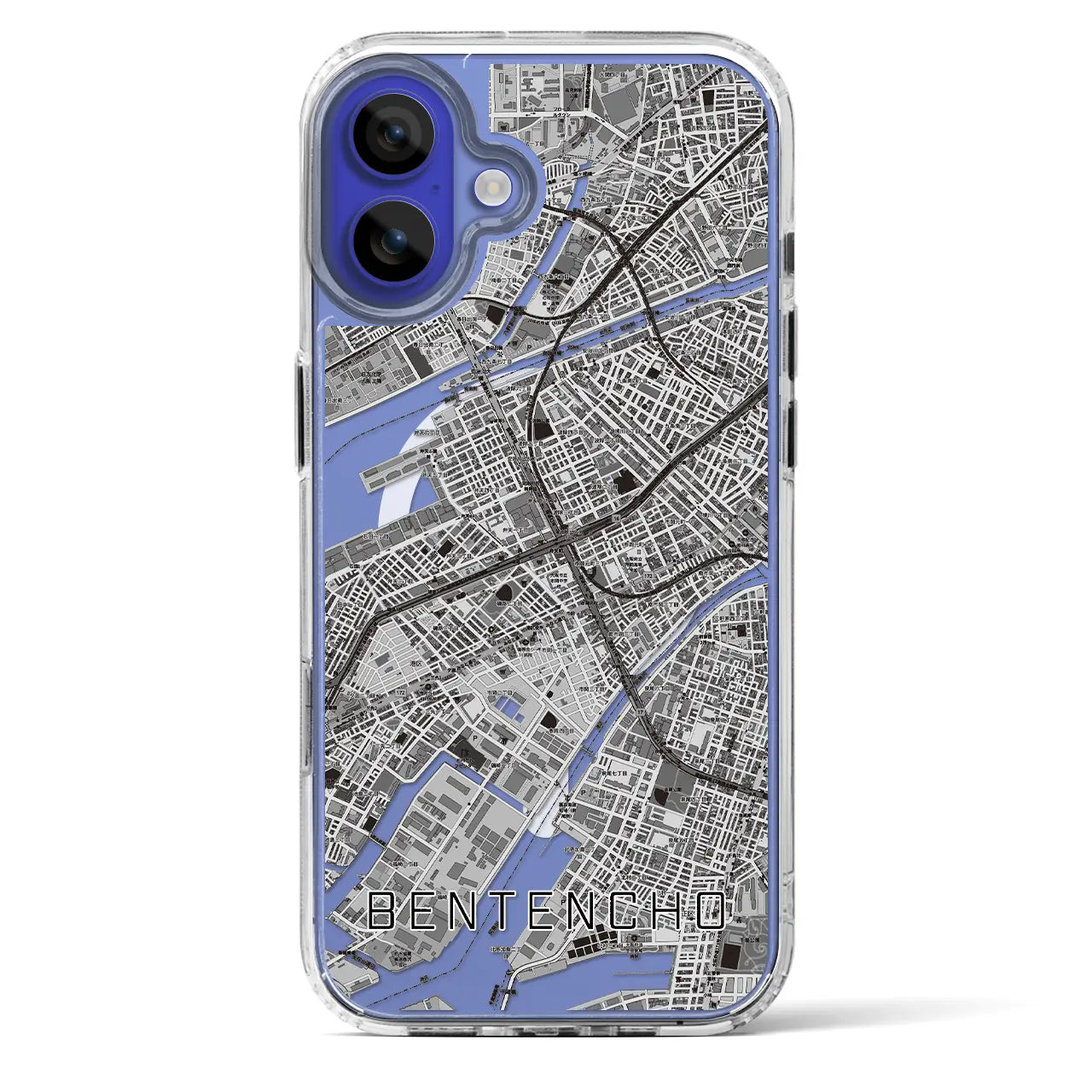 【弁天町(大阪府)】地図柄iPhoneケース(MagSafeタイプ)