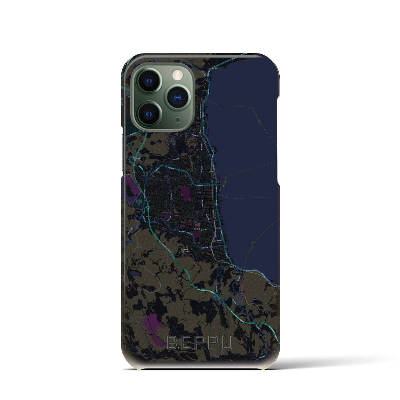 【別府(大分県)】地図柄iPhoneケース(バックカバータイプ)