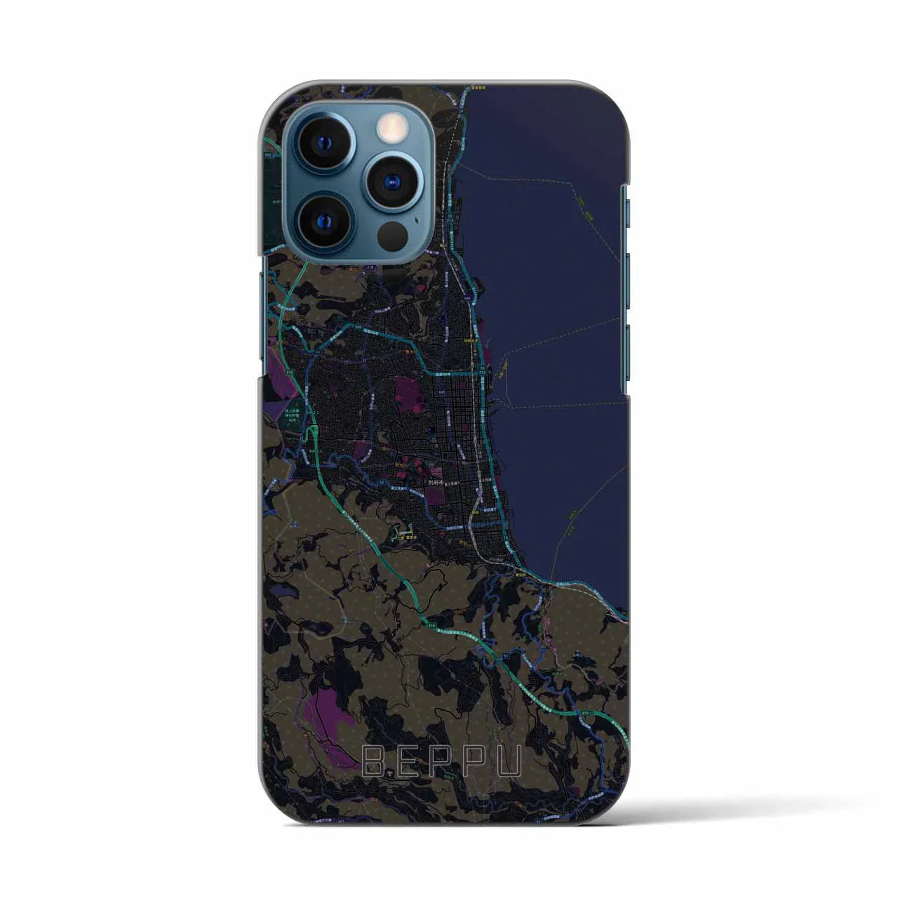 【別府(大分県)】地図柄iPhoneケース(バックカバータイプ)