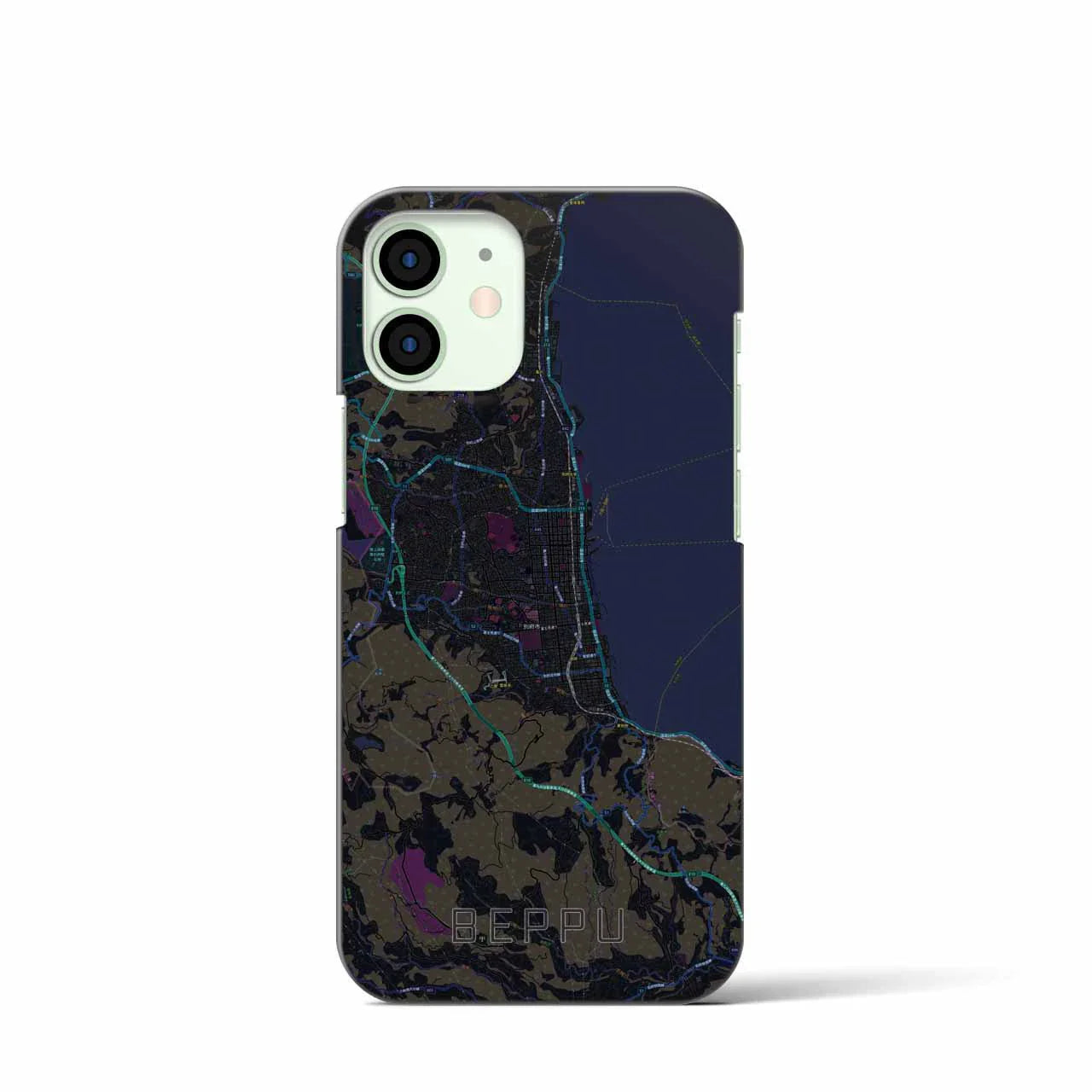 【別府(大分県)】地図柄iPhoneケース(バックカバータイプ)