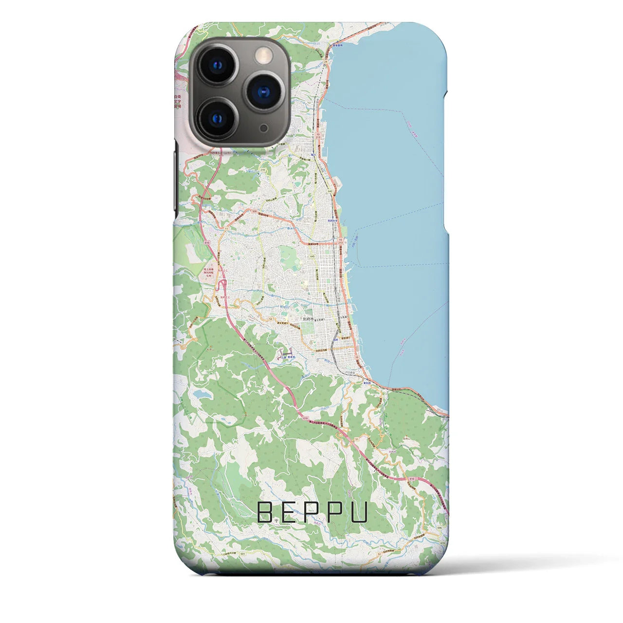 【別府(大分県)】地図柄iPhoneケース(バックカバータイプ)