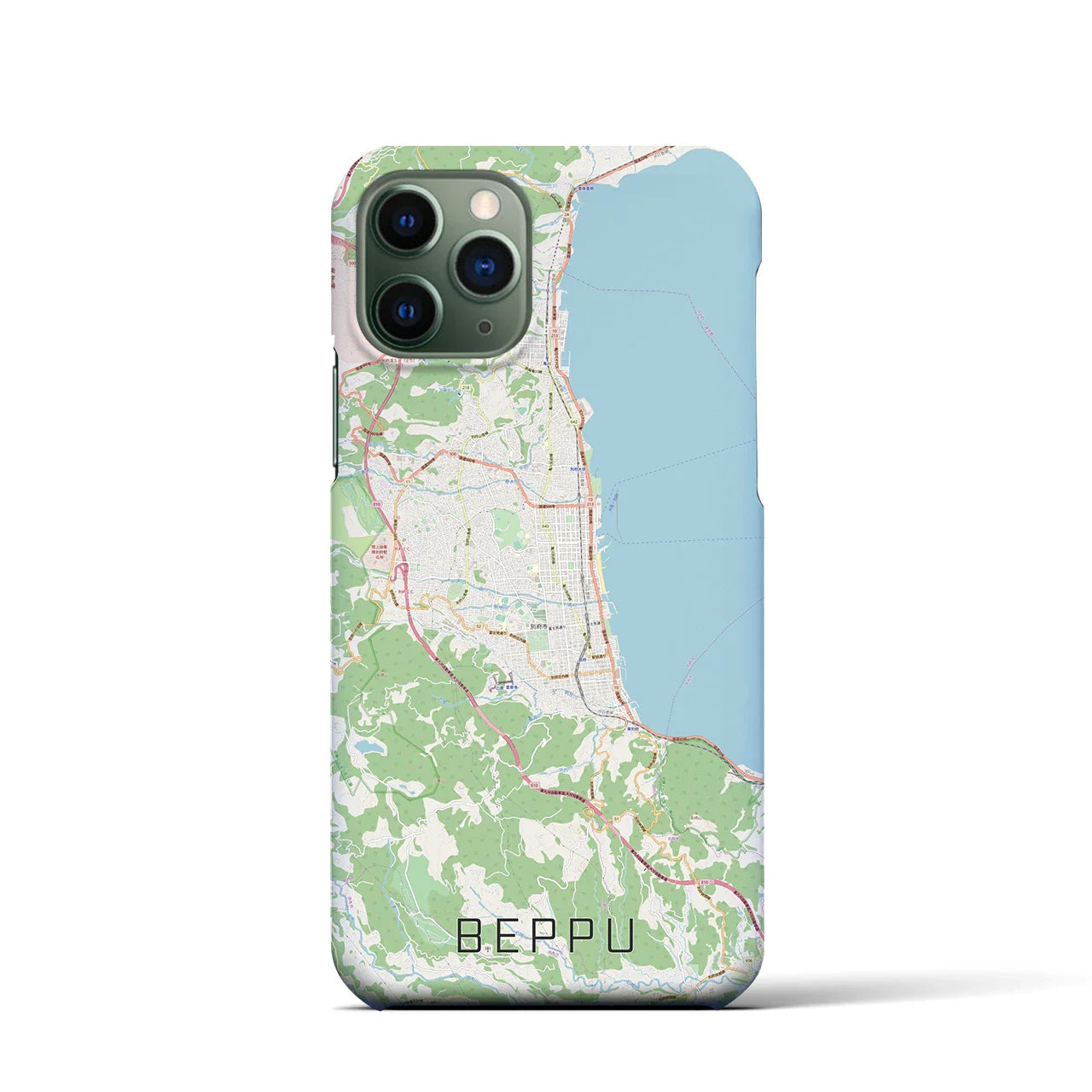【別府(大分県)】地図柄iPhoneケース(バックカバータイプ)