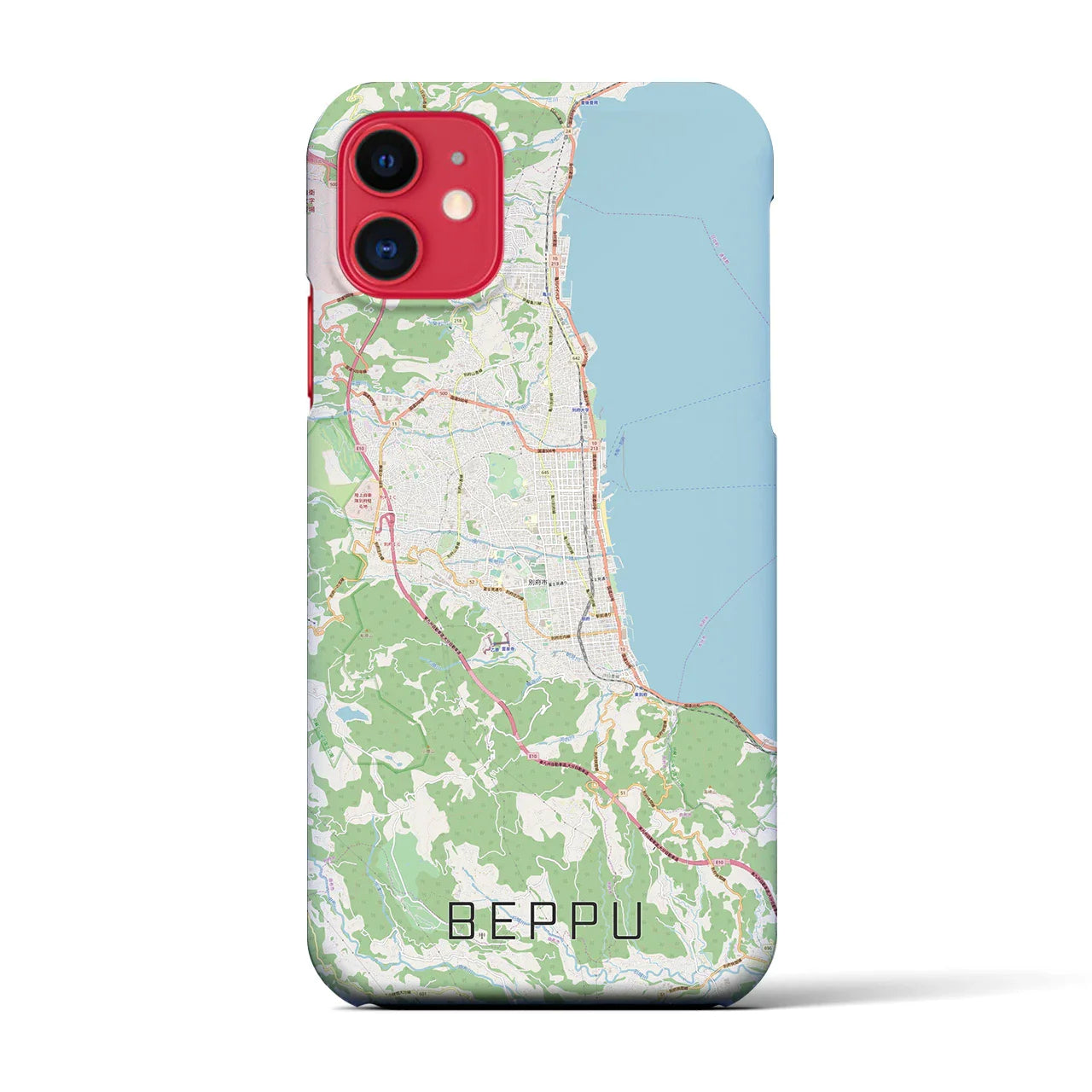 【別府(大分県)】地図柄iPhoneケース(バックカバータイプ)