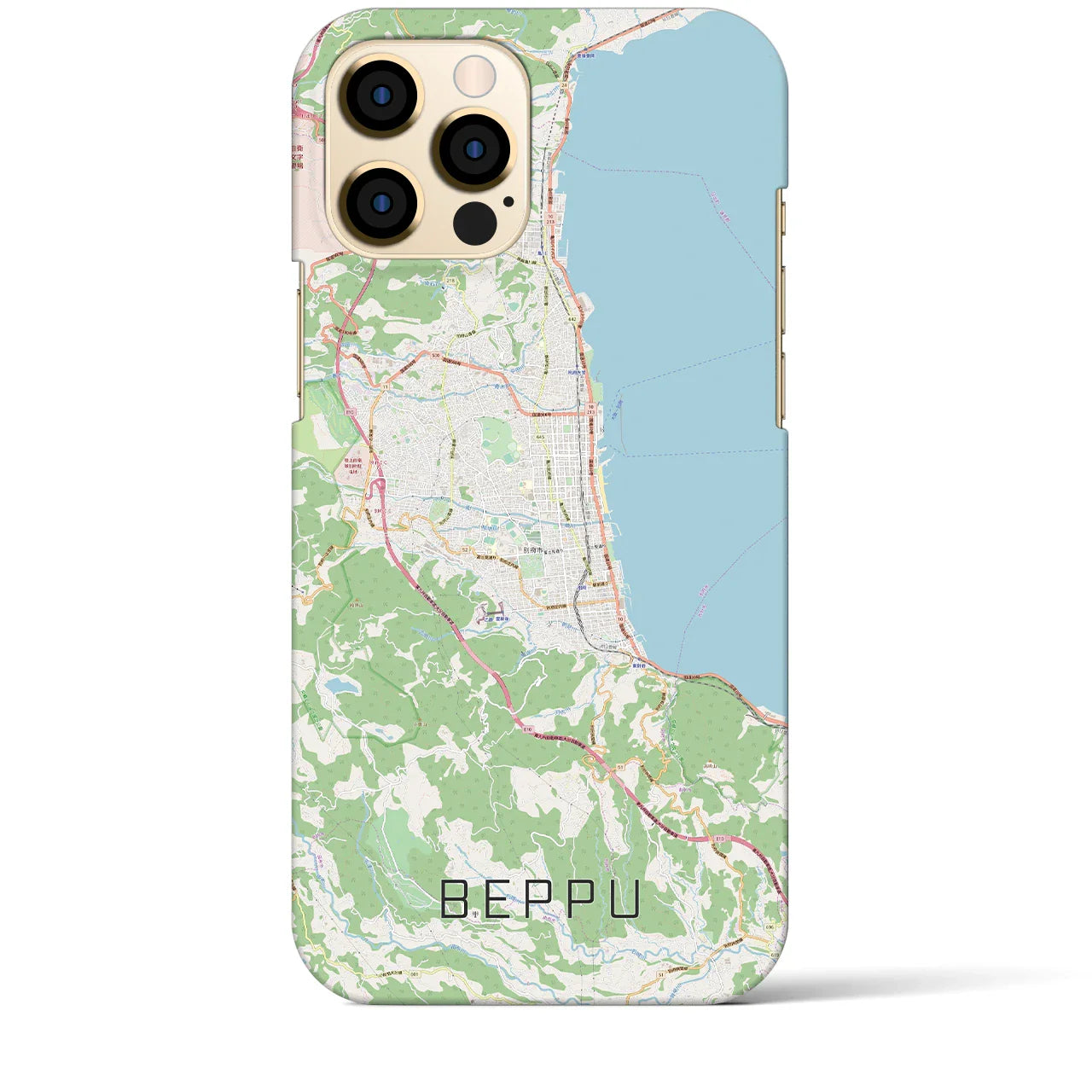 【別府(大分県)】地図柄iPhoneケース(バックカバータイプ)