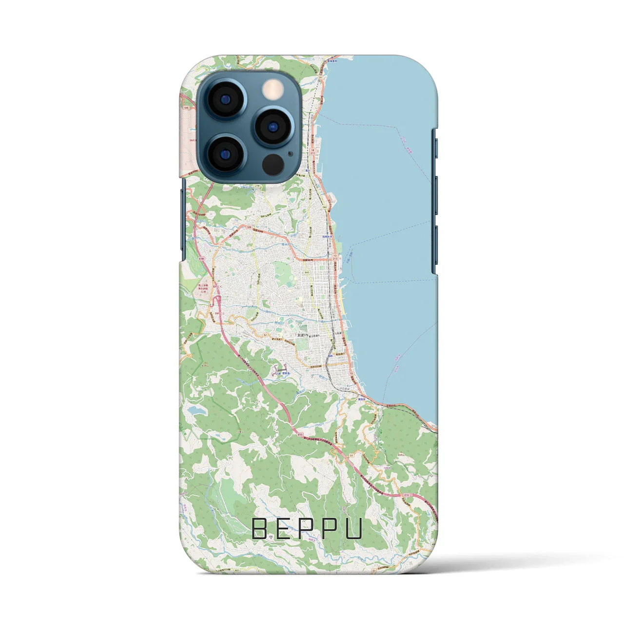 【別府(大分県)】地図柄iPhoneケース(バックカバータイプ)