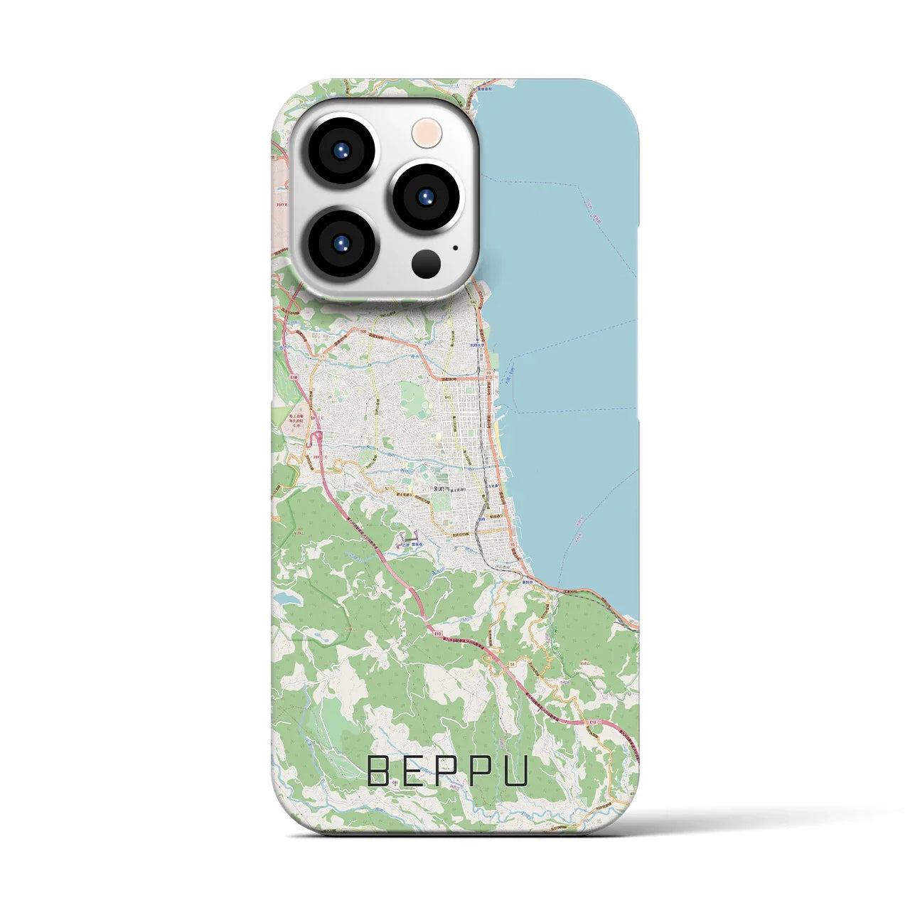 【別府(大分県)】地図柄iPhoneケース(バックカバータイプ)