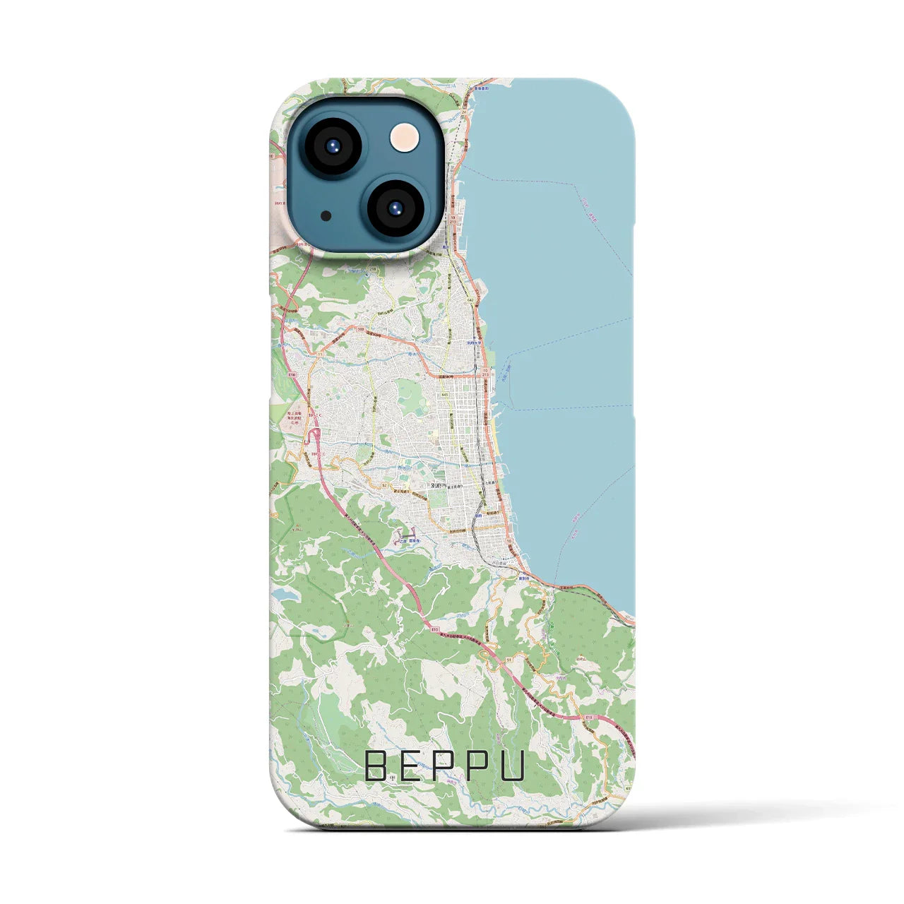 【別府(大分県)】地図柄iPhoneケース(バックカバータイプ)