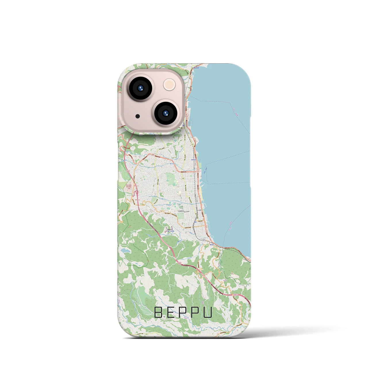 【別府(大分県)】地図柄iPhoneケース(バックカバータイプ)