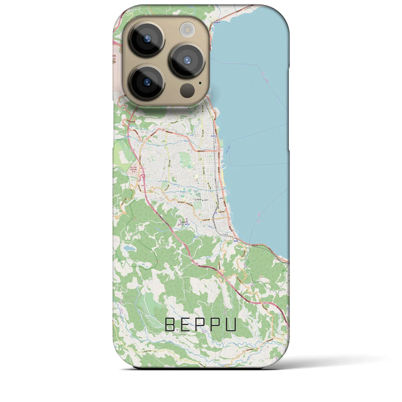 【別府(大分県)】地図柄iPhoneケース(バックカバータイプ)