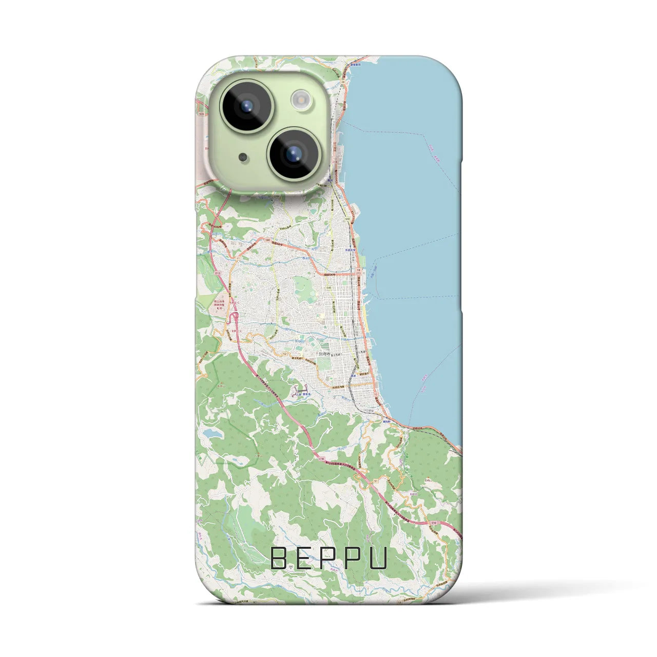 【別府(大分県)】地図柄iPhoneケース(バックカバータイプ)