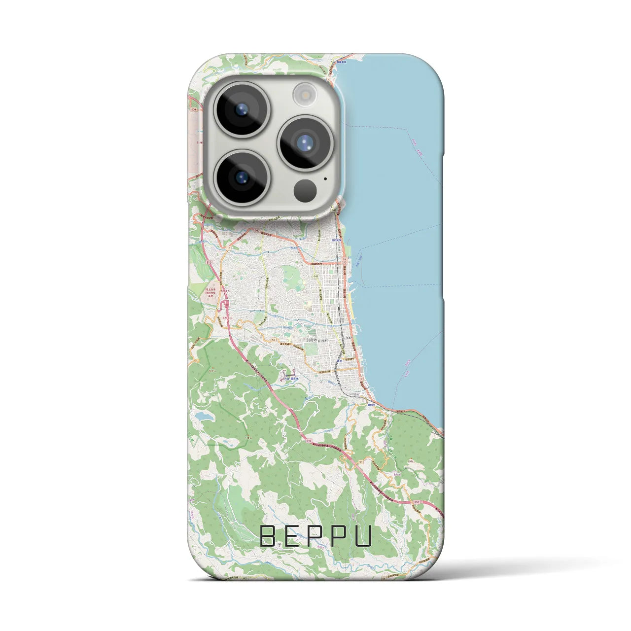 【別府(大分県)】地図柄iPhoneケース(バックカバータイプ)
