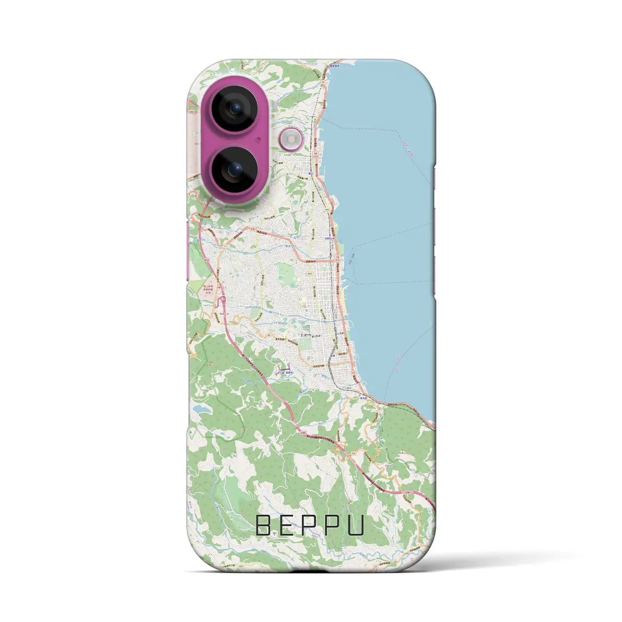 【別府(大分県)】地図柄iPhoneケース(バックカバータイプ)