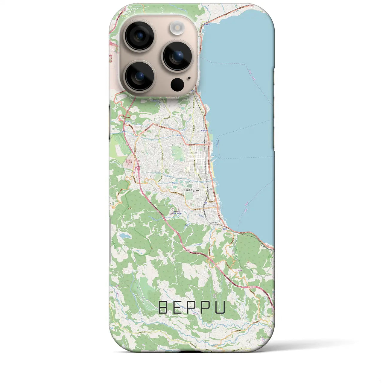 【別府(大分県)】地図柄iPhoneケース(バックカバータイプ)
