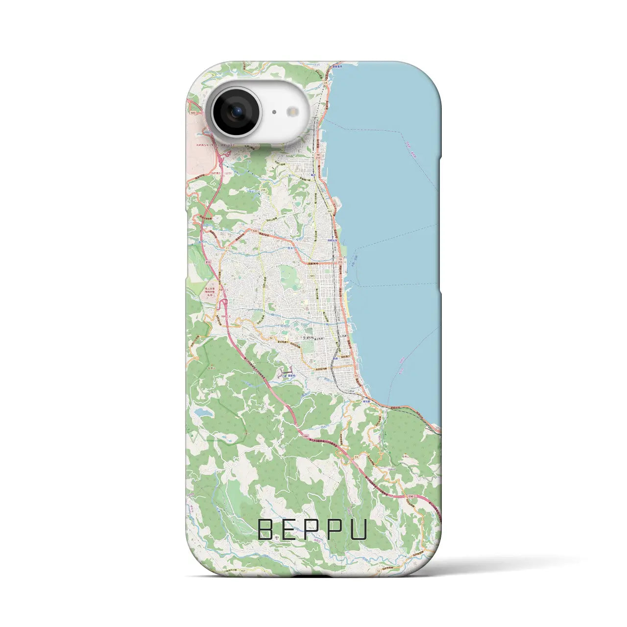 【別府(大分県)】地図柄iPhoneケース(バックカバータイプ)