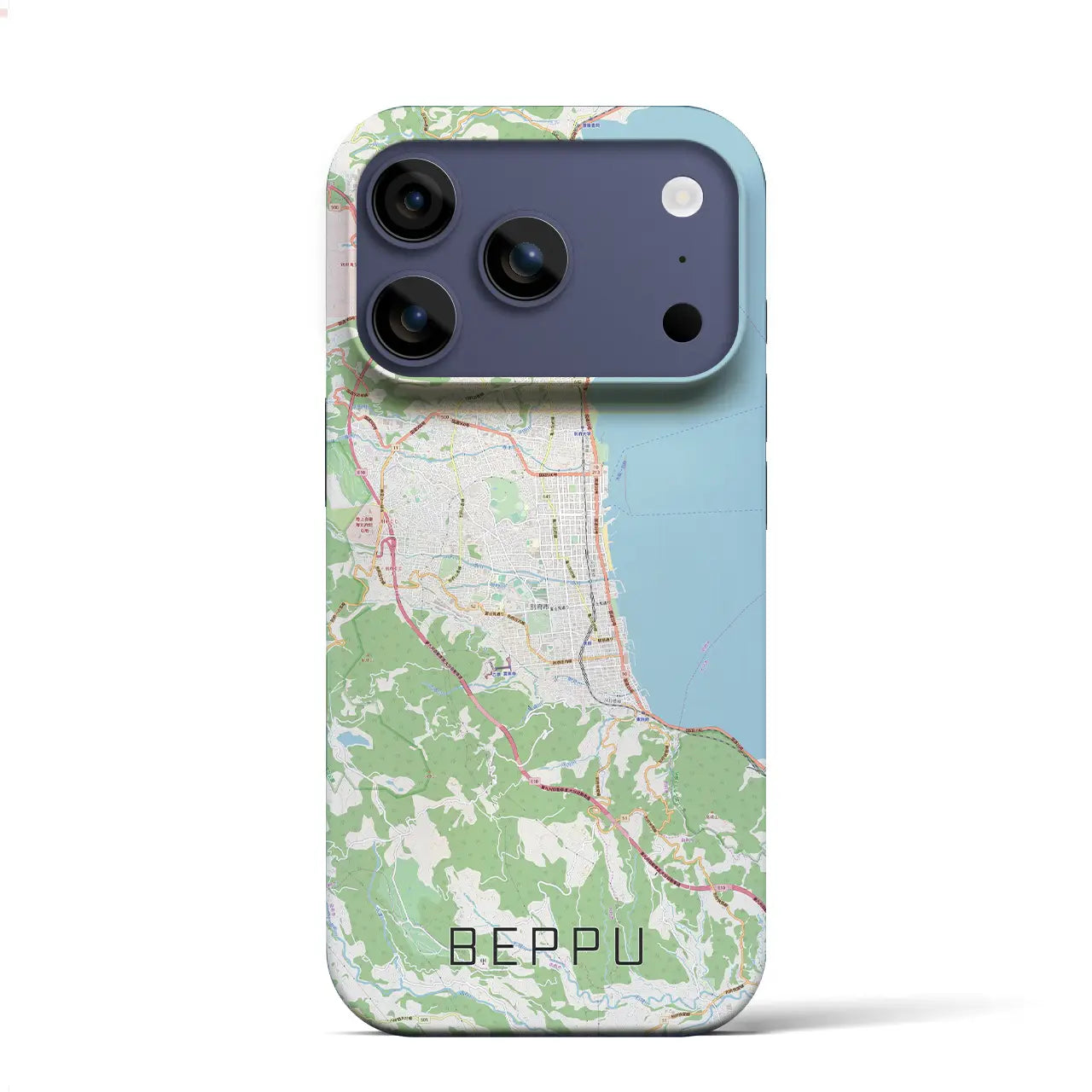 【別府(大分県)】地図柄iPhoneケース(バックカバータイプ)