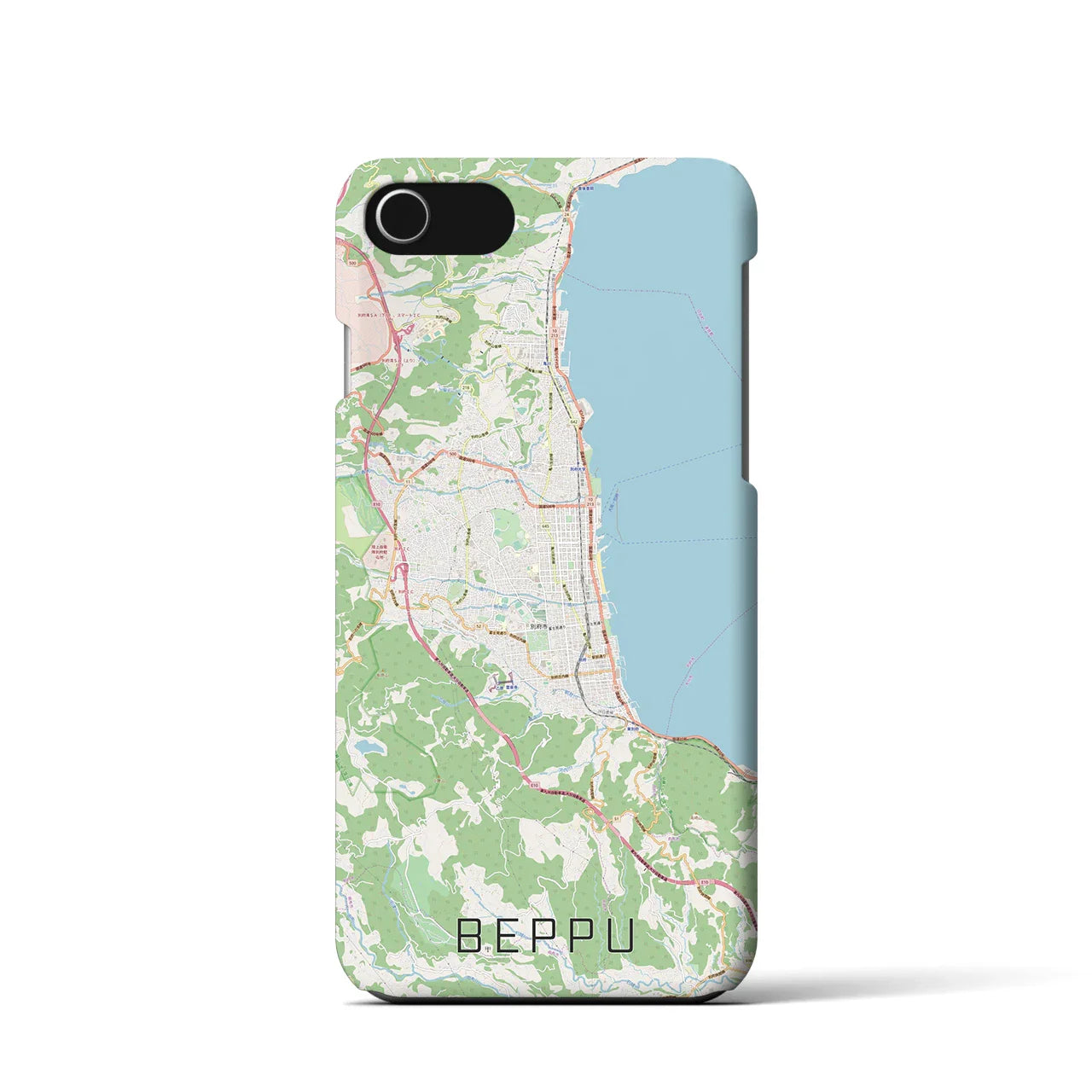 【別府(大分県)】地図柄iPhoneケース(バックカバータイプ)