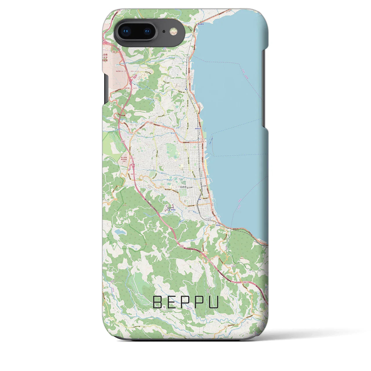 【別府(大分県)】地図柄iPhoneケース(バックカバータイプ)
