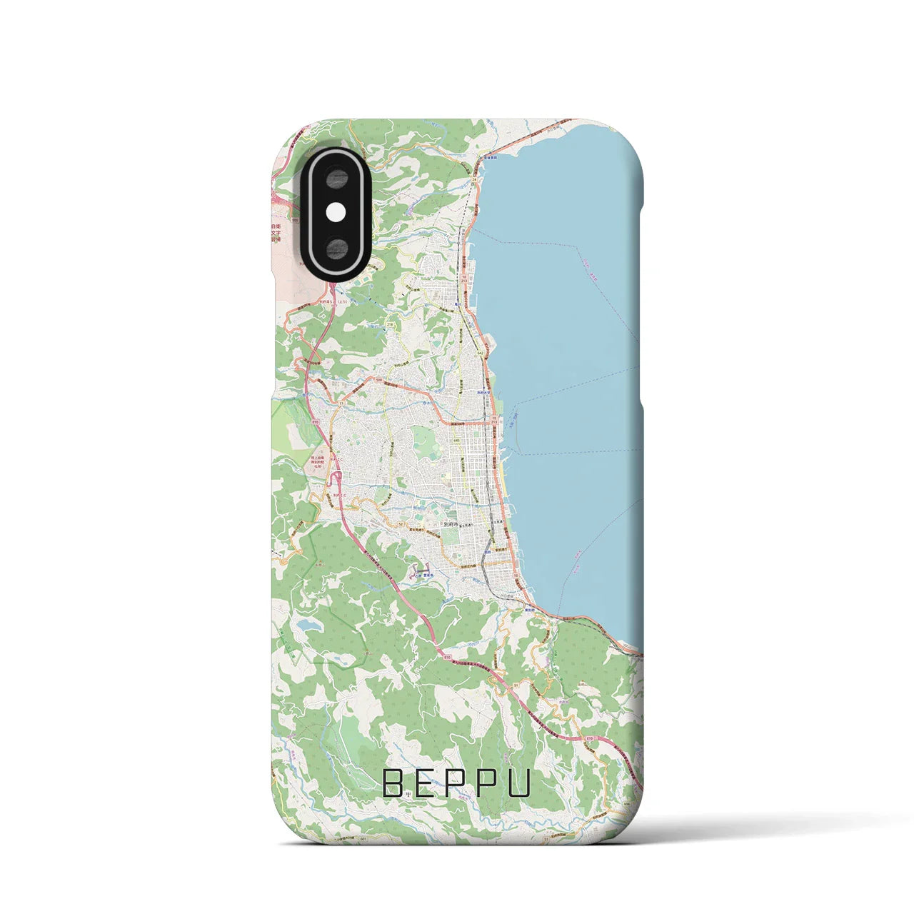 【別府(大分県)】地図柄iPhoneケース(バックカバータイプ)