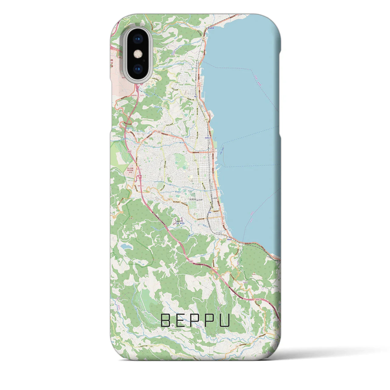 【別府(大分県)】地図柄iPhoneケース(バックカバータイプ)