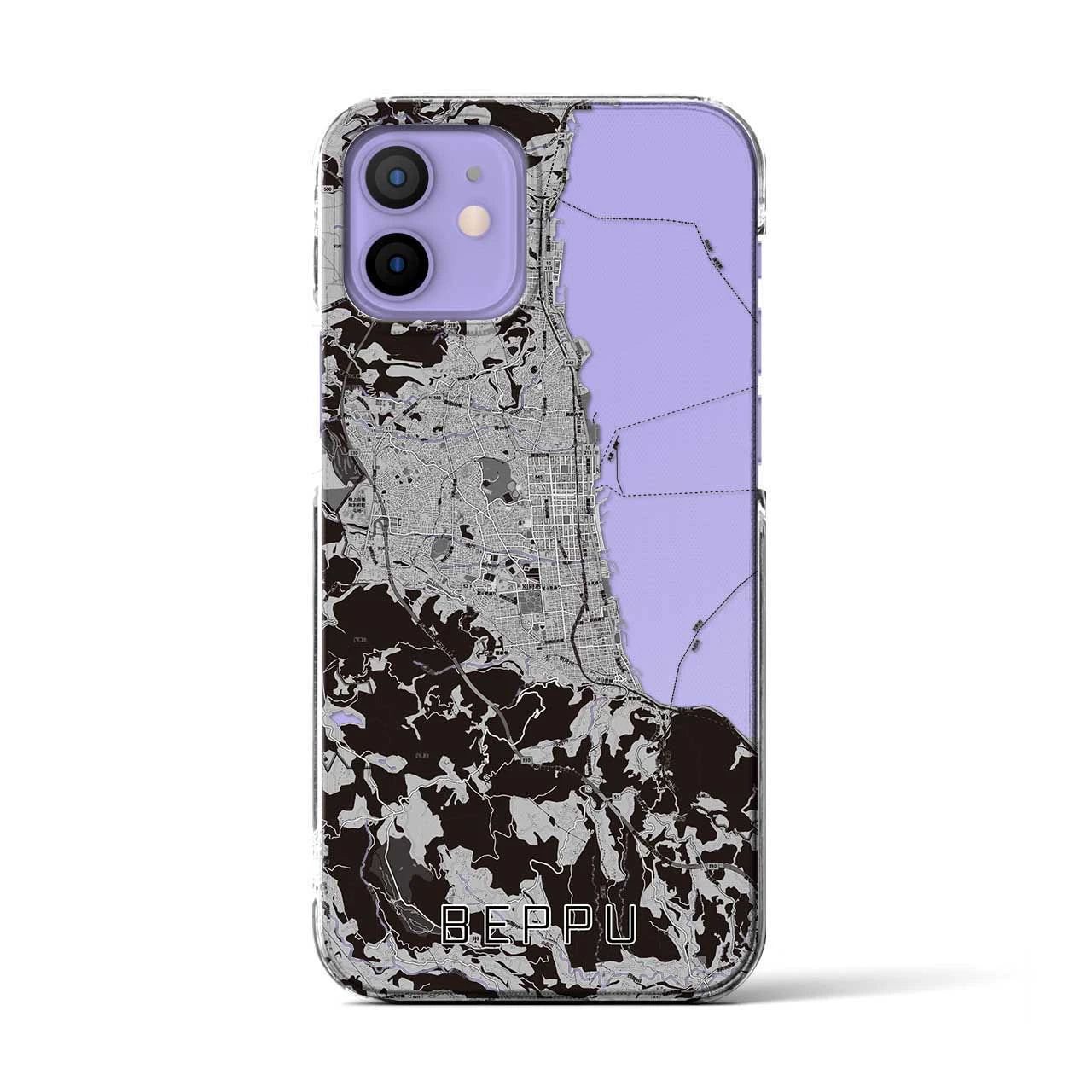 【別府(大分県)】地図柄iPhoneケース(クリアタイプ)