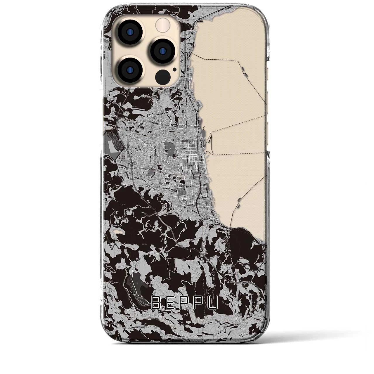 【別府(大分県)】地図柄iPhoneケース(クリアタイプ)