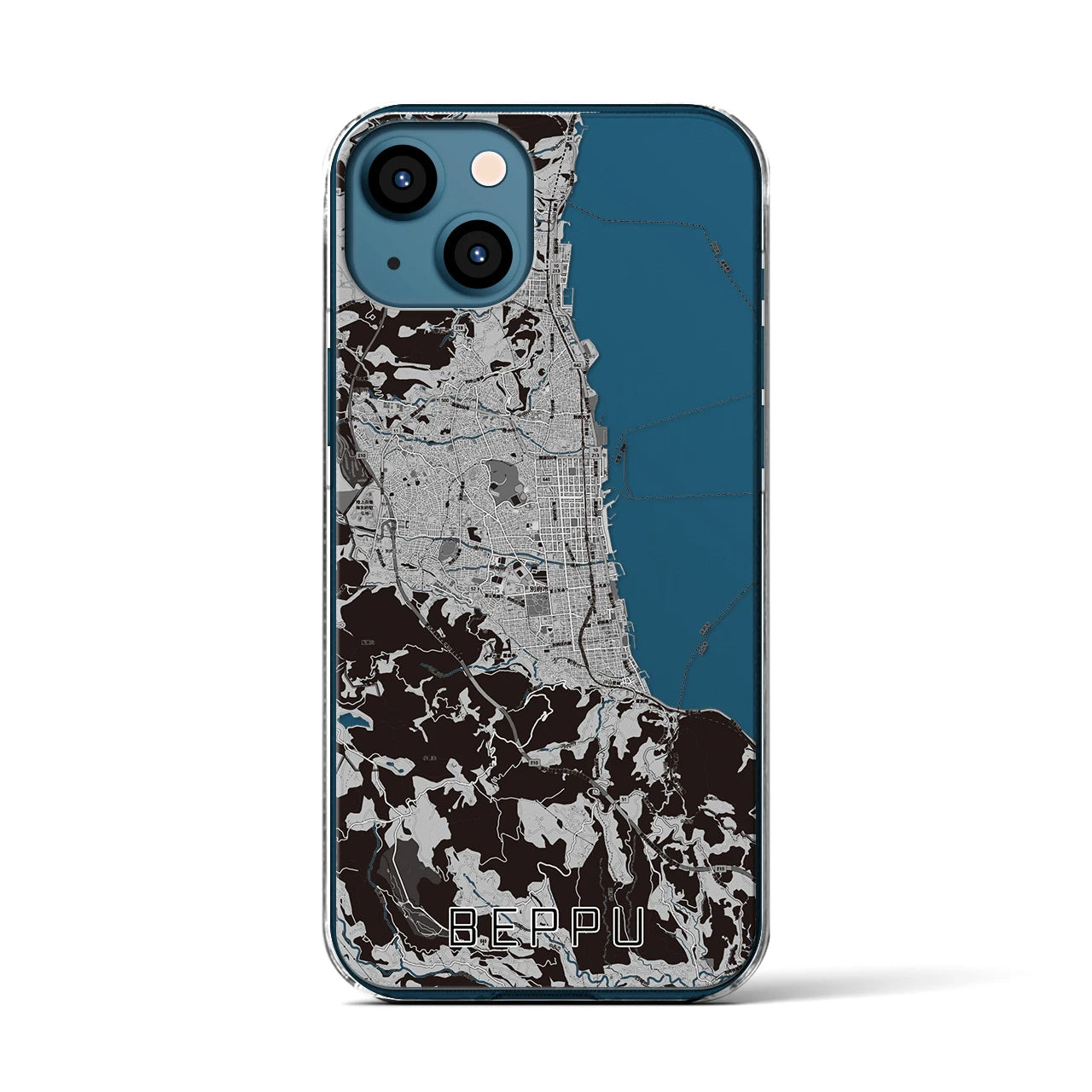 【別府(大分県)】地図柄iPhoneケース(クリアタイプ)