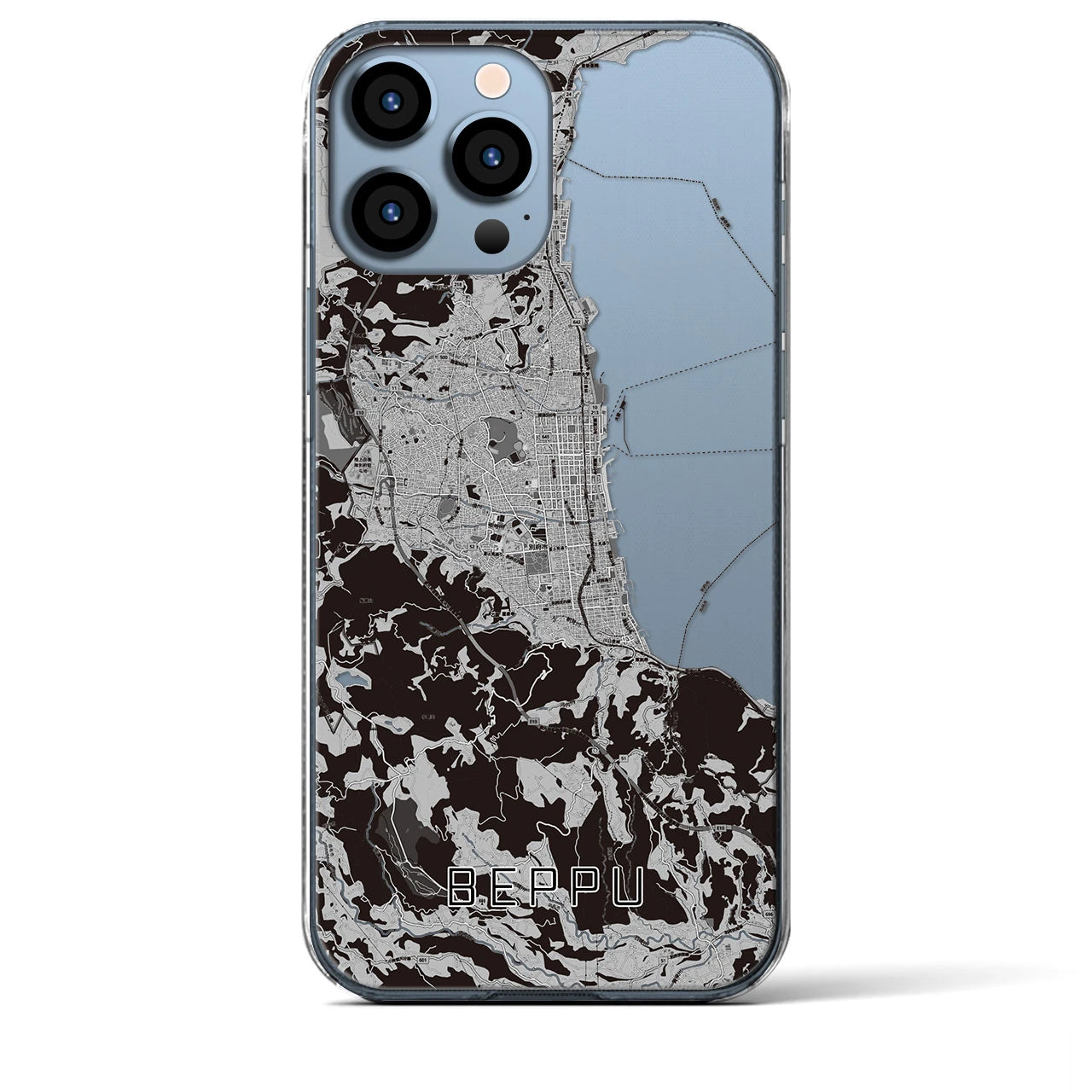 【別府(大分県)】地図柄iPhoneケース(クリアタイプ)