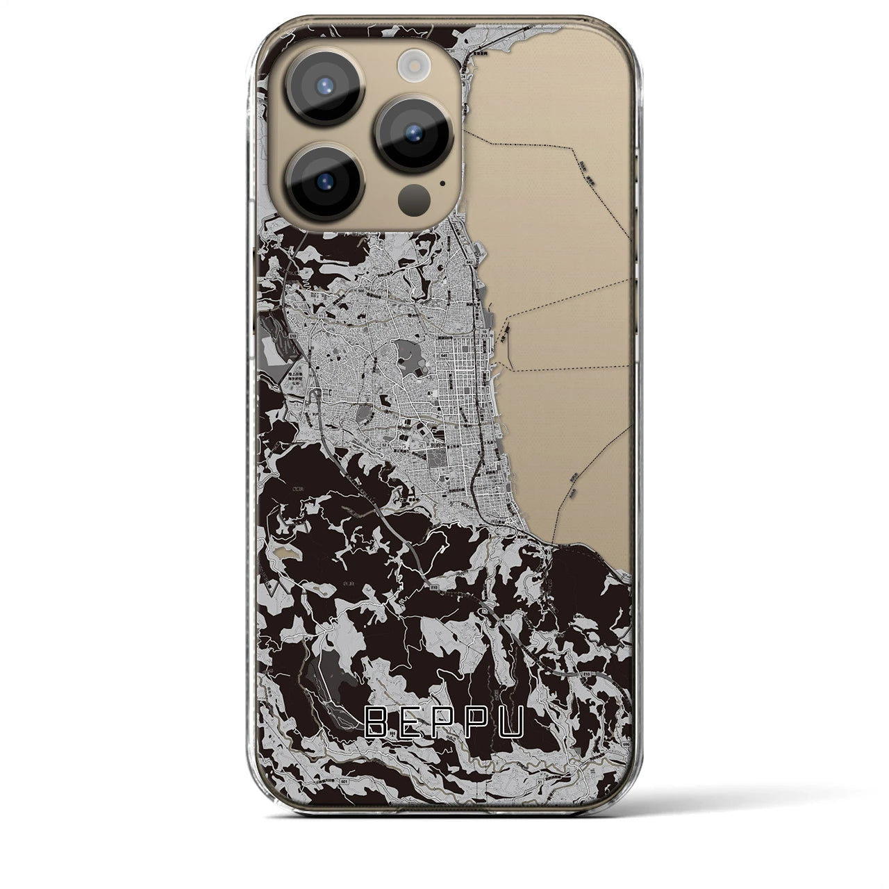 【別府(大分県)】地図柄iPhoneケース(クリアタイプ)