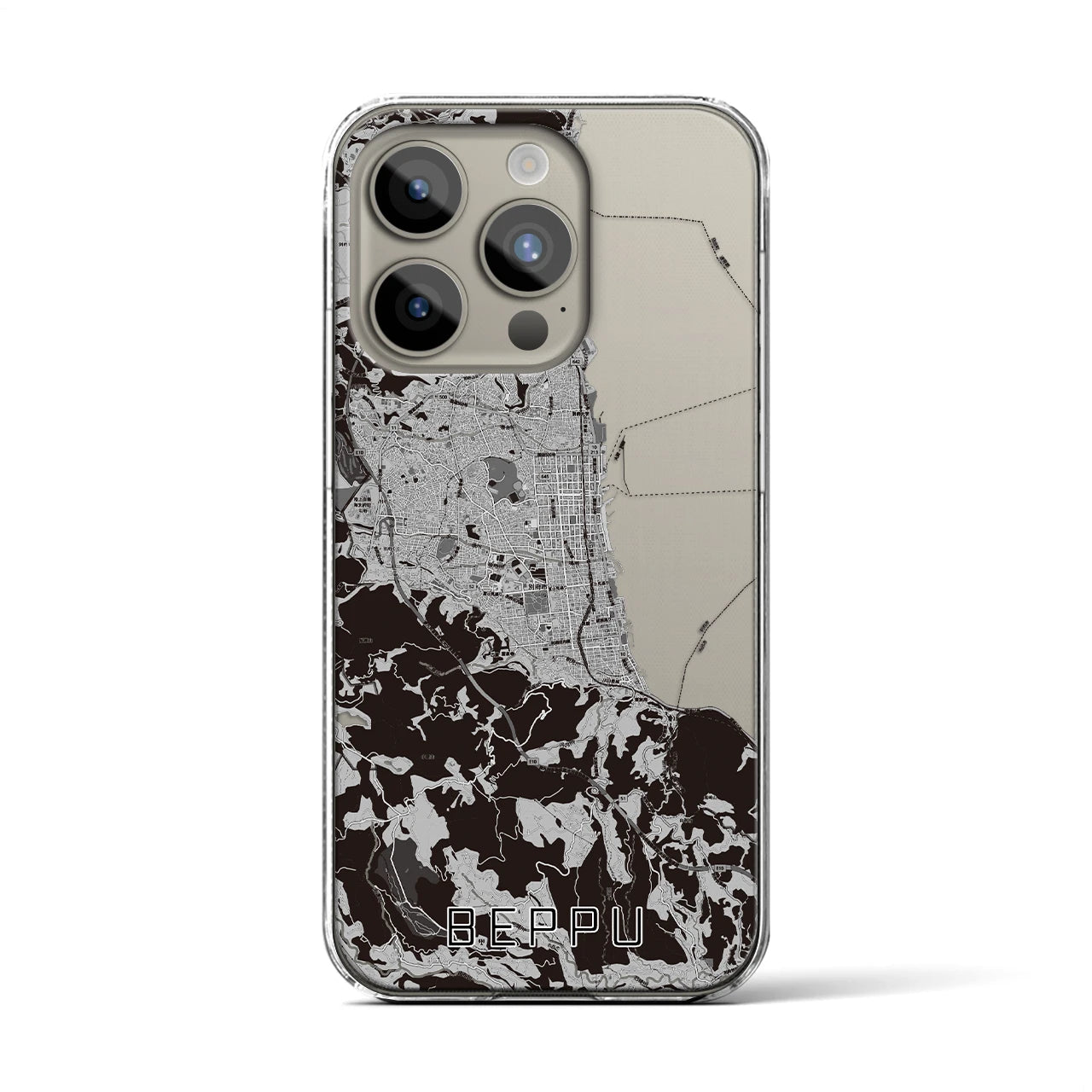 【別府(大分県)】地図柄iPhoneケース(クリアタイプ)