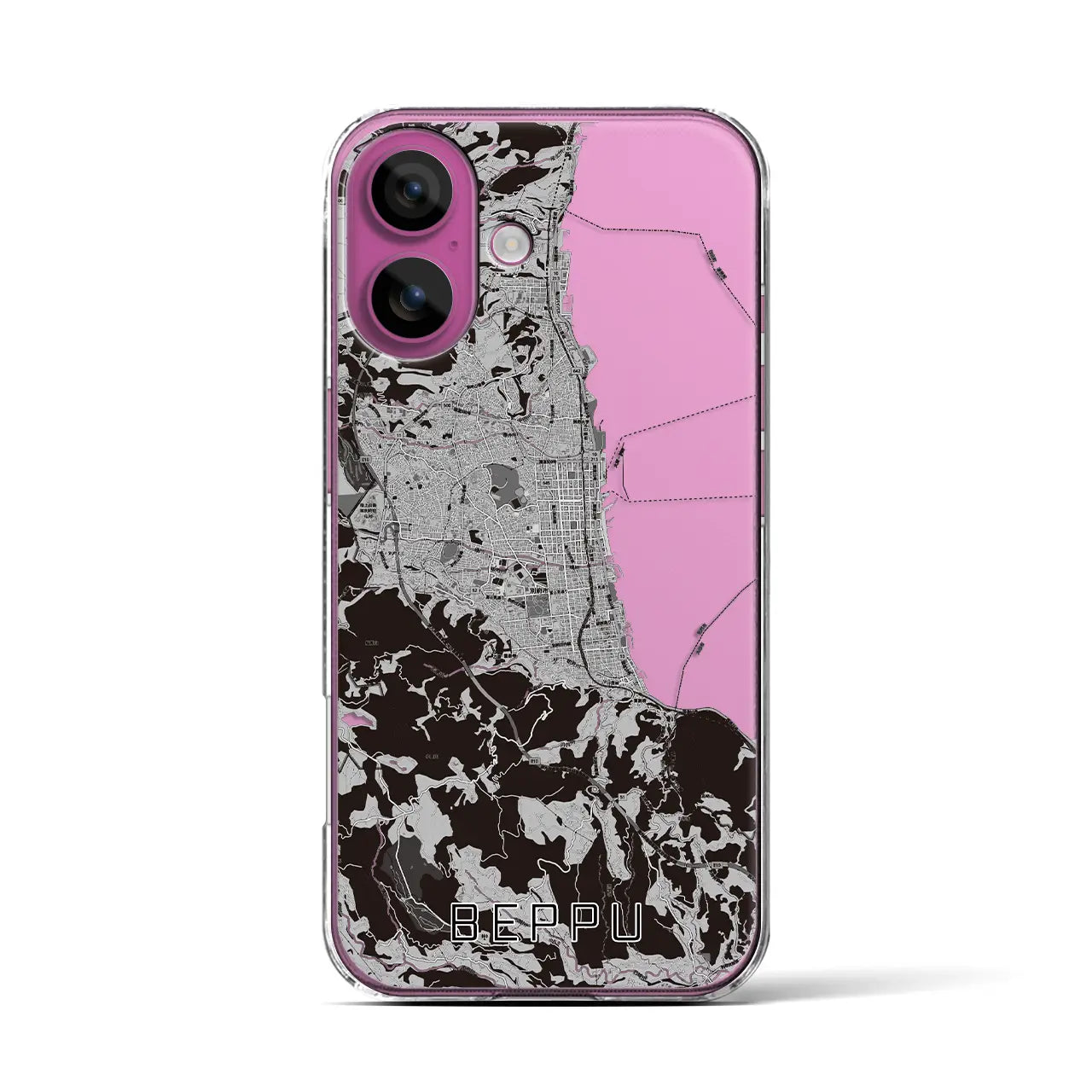 【別府(大分県)】地図柄iPhoneケース(クリアタイプ)