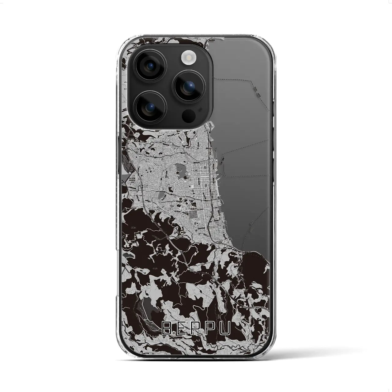 【別府(大分県)】地図柄iPhoneケース(クリアタイプ)