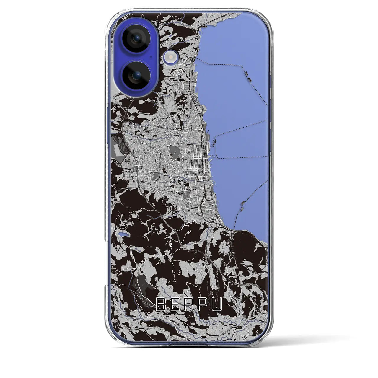 【別府(大分県)】地図柄iPhoneケース(クリアタイプ)