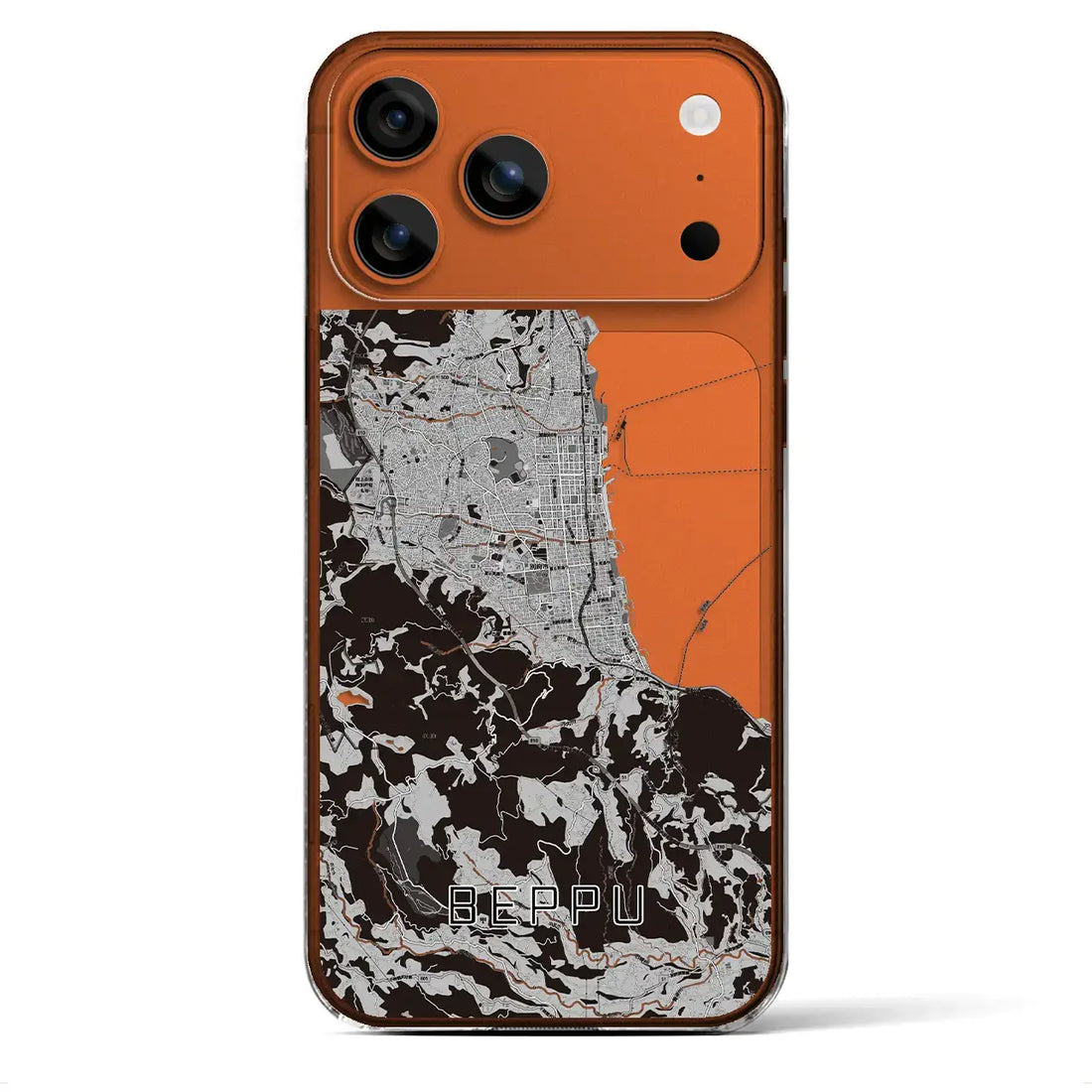 【別府(大分県)】地図柄iPhoneケース(クリアタイプ)