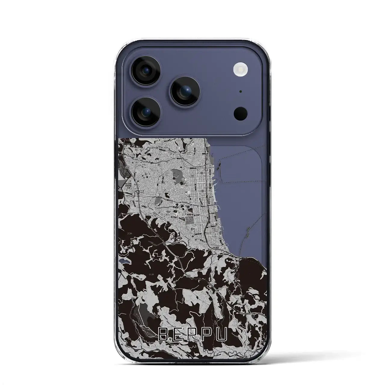 【別府(大分県)】地図柄iPhoneケース(クリアタイプ)